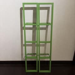 廃盤人気 2個 IKEA LERBERG スチールウォール CDラック グリーン