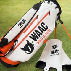 WAAC ワック キャディバッグ 3点ショルダー スタンド式 軽量 白 - メルカリ