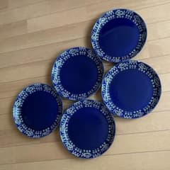 ✨ミッチャム 藤井風 パスタ皿5枚♡ アラビアンブルー魚柄 - メルカリ
