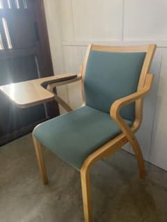 希少！廃盤状態良し 天童木工 机付きチェア Tendo 成形合板 グリーン