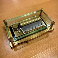 美品 REUGE リュージュ ガラスボックス 72弁 オルゴール クリスマス