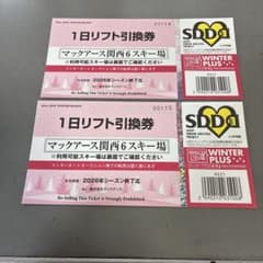 マックアース関西6スキー場 1日リフト引換券 - メルカリ