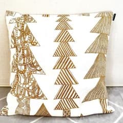 マリメッコ 新品 クッションカバー クーシコッサ もみの木 ゴールド調