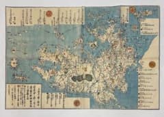 九州九ヶ国之絵図」文化十年刊 1舗|古地図 江戸時代 和本 薩摩 肥前