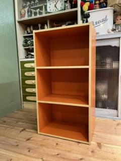 オレンジ カラーボックス 昭和レトロ レトロポップ インテリア 当時物