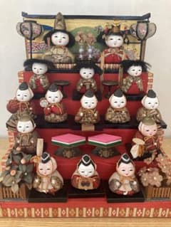 木目込み雛人形 五段飾り 豆雛 15人揃い - メルカリ