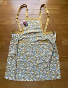 昭和レトロ ヴィンテージエプロン 花柄 丈約85 cm JAA認定タグ付き