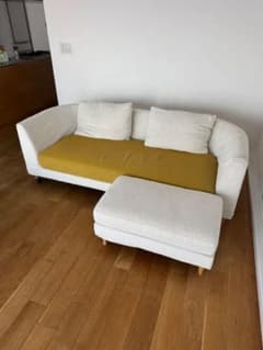 無料配送エリアあり マルイチセーリング ツートン ソファ オットマン付