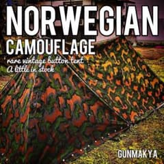 軍幕屋】超希少☆ノルウェー軍幕カモ☆4枚組☆ポールペグフルセット