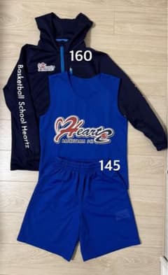 ハーツ バスケットボール ユニフォーム上下（145）&新ジャージ 上（160