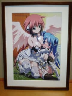 そらのおとしもの 早見沙織&野水伊織 W直筆サイン入り 額装 複製原画