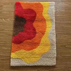 vintage スペースエイジ フラワーラグ - メルカリ