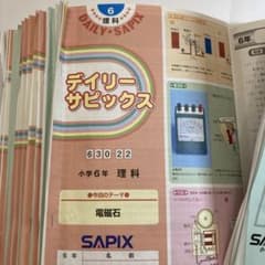 SAPIX 理科6年 後期 デイリーサピックス - メルカリ