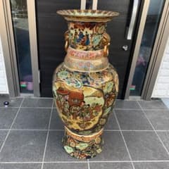 手渡し限定 大型 特大 金彩 薩摩焼 花瓶 壺 置物 - メルカリ