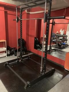 引き取り限定】 3Dスミスマシン&BULLラバープレート117.5kgセット