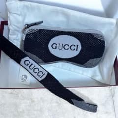 新品☆ GUCCI (グッチ)ニットメガネケース ブラック - メルカリ