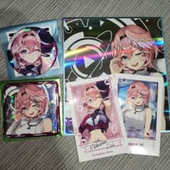 鷹嶺ルイ 色紙 チェキ風カード 缶バッジセット ホロライブエキスポ