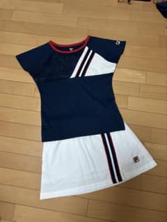 FILA テニス スコートLサイズ おまけのゲームシャツMサイズ - メルカリ