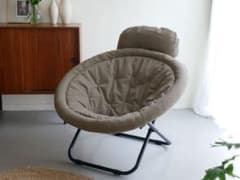 折り畳み リラックスラウンドチェア 1人掛け フォールディングチェア