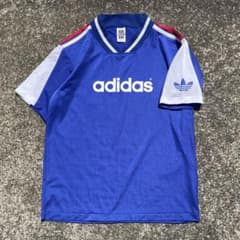 90's adidas 三つ葉ロゴ入りトリコロール 古着オールドウェア デサント