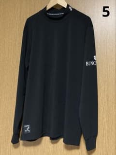 バンクレイ BUNCUREY ゴルフ ウエア モックネック 長袖 黒 シャツ 5