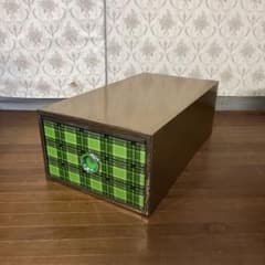 アンティーク】① 昭和レトロ レトロポップ ブリキ 衣装ケース 収納