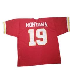 希少 90s USA製 NFL チーフス ジョー・モンタナ ジャージ L 赤 - メルカリ