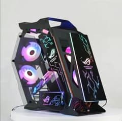 ゲーミングPCケースATXミッドタワーシャーシ7PCS ARGBファン強化ガラス