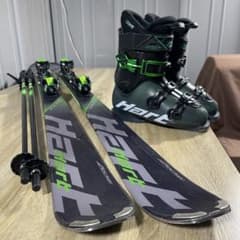 Hart164cm 26/26.5cm ストック115cmスキーセット - メルカリ