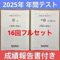 サピックス6年3月入室組分けテスト 2025年間テスト セット① - メルカリ
