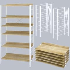 新品未使用】XINYF ラック 6段 幅85×奥44 【棚板連結で自由自在