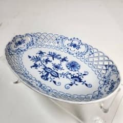 Meissen マイセン ブルーオニオン オーバルディッシュ 双剣マーク