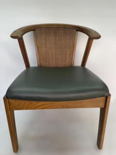 maruni 天然木 牛革 ダイニングチェア 木製 グリーン 12c92 - メルカリ