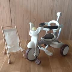 iimo 三輪車 ホワイト 木製 ドールバギー - メルカリ