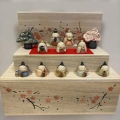 雛人形 花木箱 雛段飾り 陶器ひな人形 雛祭り 収納できる雛人形セット