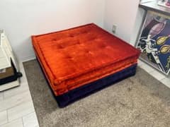 ロッシュボボア マ・ジョン 座面下ソファ 2点セット オレンジ×パープル