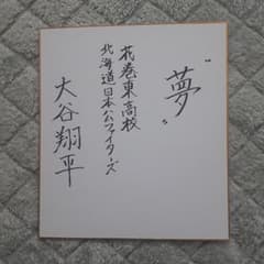 わっし様専用 大谷翔平 花巻東高校 直筆 サイン 色紙 日本ハム