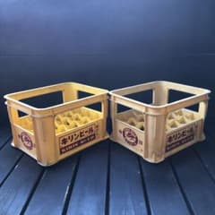 ビールケース 2個 中瓶 キリンビール 瓶ケース コンテナ 昭和レトロ