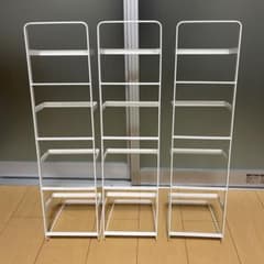 山崎実業 tower CDラック 3つセット ホワイト 廃盤 - メルカリ