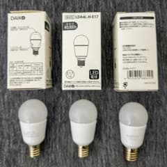 3個セット DAIKO LED電球 ミニクリプトン形 電球色 E17口金 - メルカリ