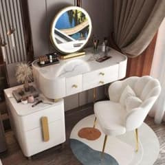 大理石天板 化粧台 デスクのみ 訳あり品 写真をご確認 205-80-03