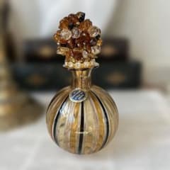 イタリア製 ヴェネツィアンガラス ムラーノガラス 香水瓶トパーズ