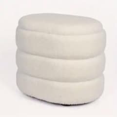 未使用に近い 収納スツール ストレージチェア オットマン ホワイト