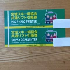 宮城スキー場協会 共通リフト引換券 2025-2026 2枚 - メルカリ