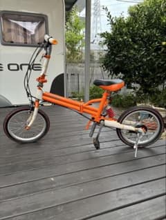 Yanase ヤナセ 新品未使用 オレンジ 折りたたみ自転車 サスペンション