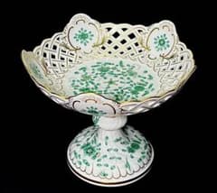 マイセン /※極美品 上級背面装飾 インドの華 リッチグリーン