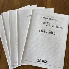 2026年最新】sapix 組分けテスト 新5年の人気アイテム - メルカリ