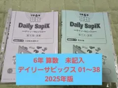未記入】サピックス 6年 算数 デイリーサピックス 01〜38 2025年版