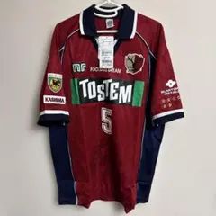 新品！タグ付き！鹿島アントラーズ 中田浩二 サイン入り 2001年