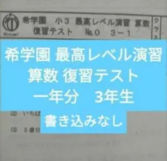 2026年最新】希学園 最高レベル 小3の人気アイテム - メルカリ